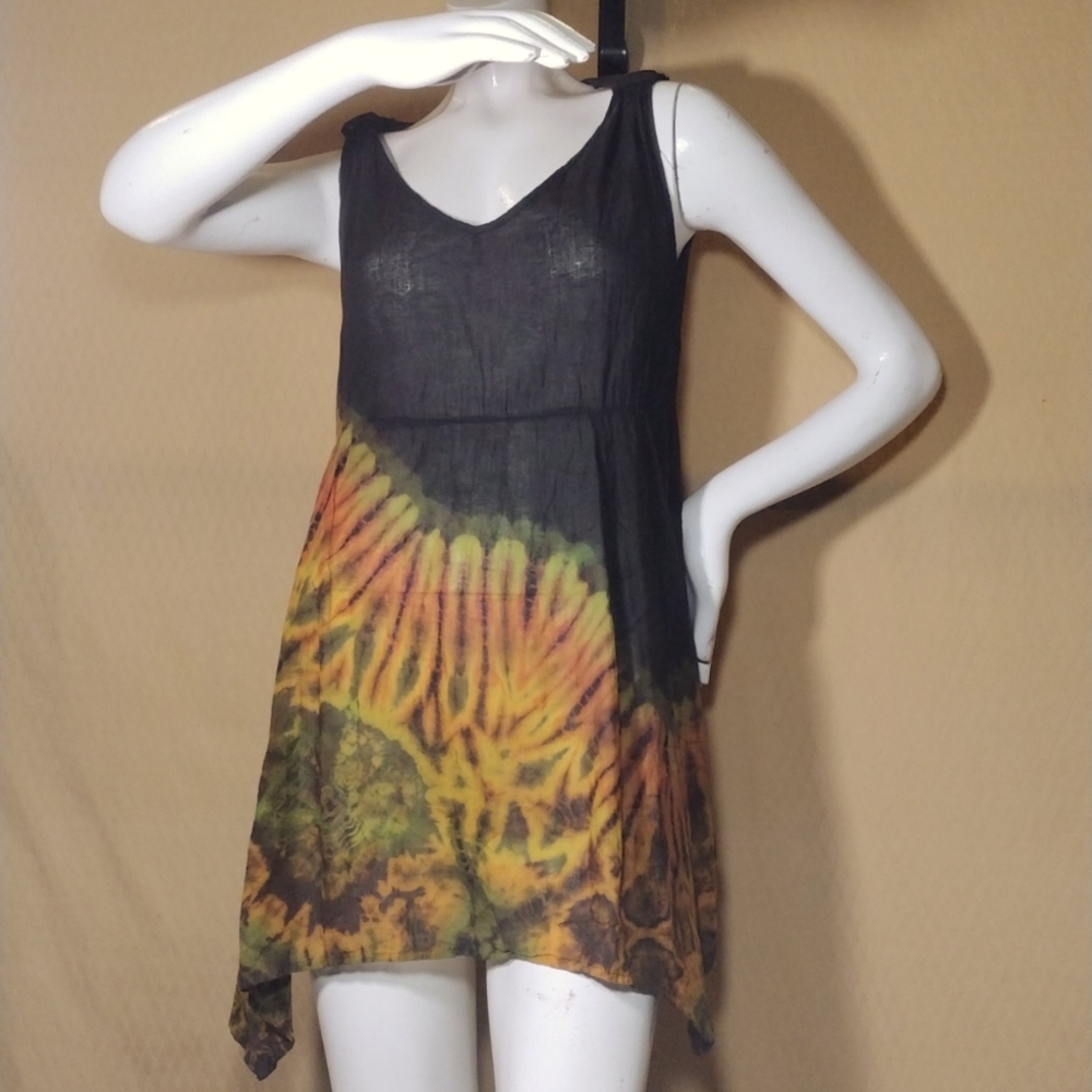 Boho style tie dye top or coverup